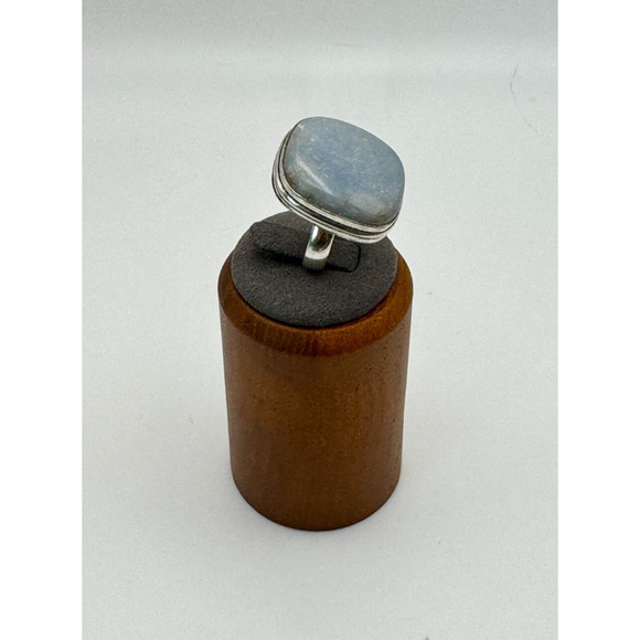 Anhydrite Stone Estate Ring .925 Stone Sz 6 - 10.65 Grams - Beautiful Piece - Picture 3 of 4